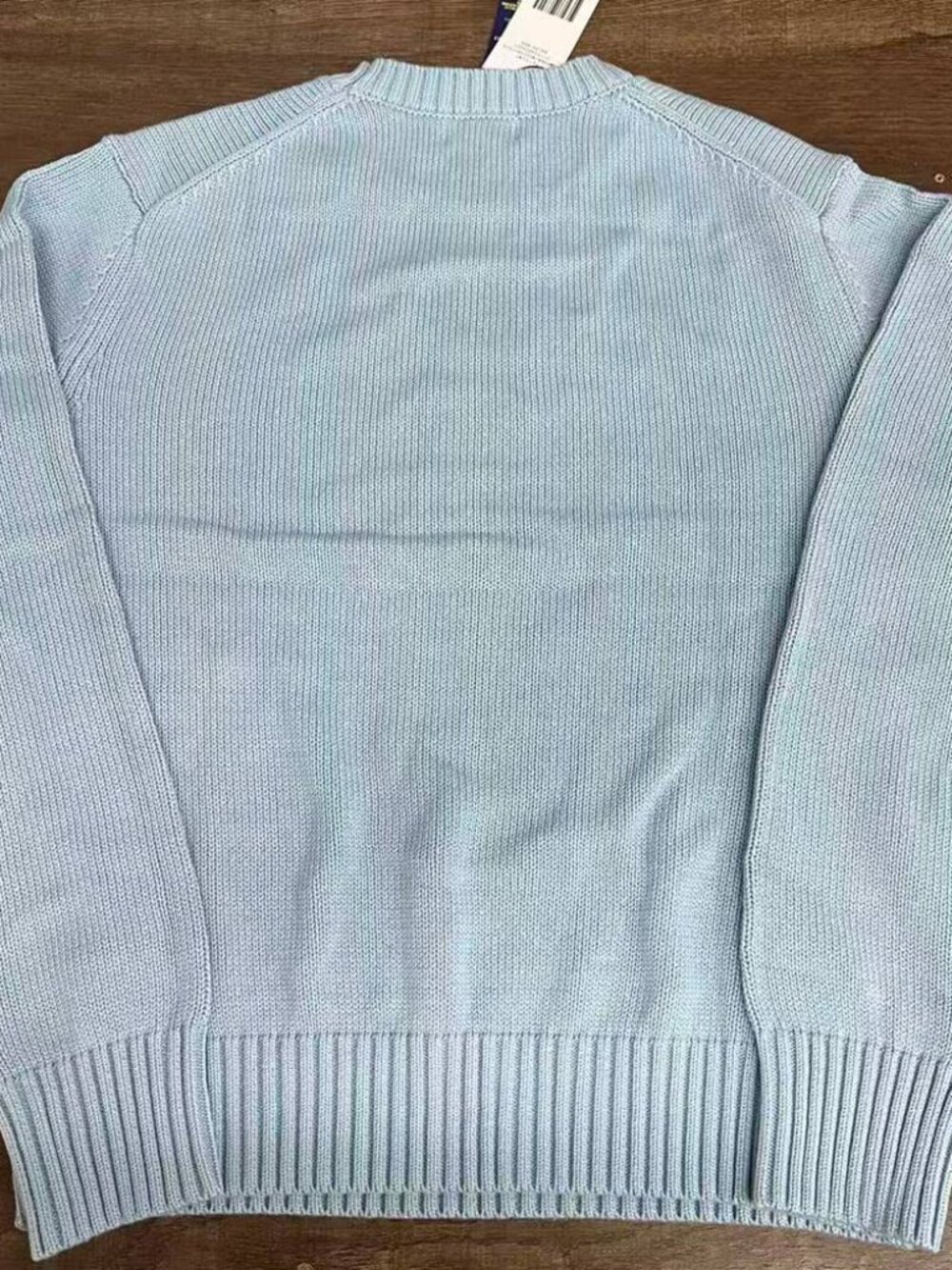 Polo Ralph Lauren Light Blue Polo Bear Crewneck Sweater Size M - Picture 7 of 8
